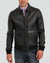 kingston black bomber leather jacket 1
