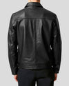 Algie Black Motorcycle Leather Jacket