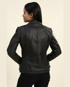 Kendra Black Motorcycle Leather Jacket 4