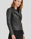 Bara Black Motorcycle Leather Jacket