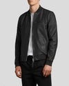 jasper black bomber leather jacket 2