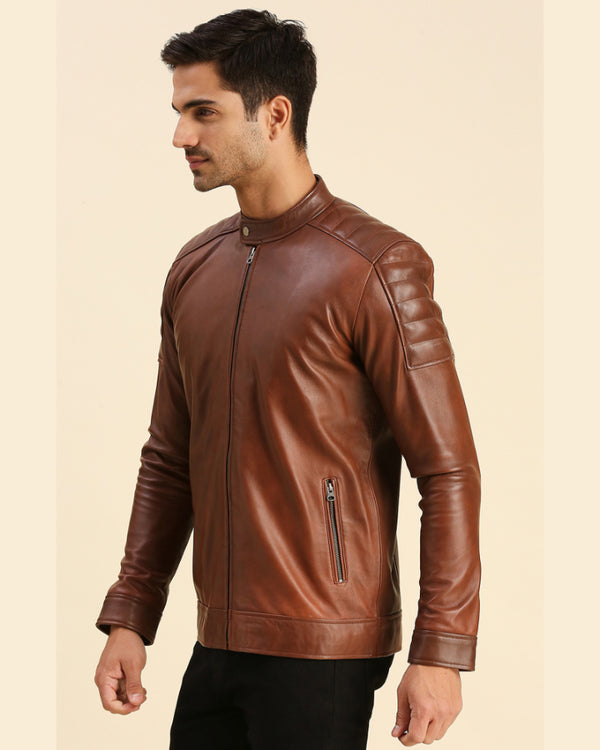 Boss jagson leather discount jacket