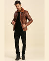 Rowan Men-Brown-Leather-Racer-Jacket-With-Shearling-Collar-8