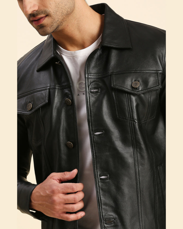 Mens real leather jackets sale