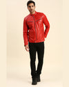 Thor Red Racer Leather Jacket