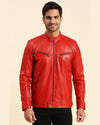 Thor Red Racer Leather Jacket