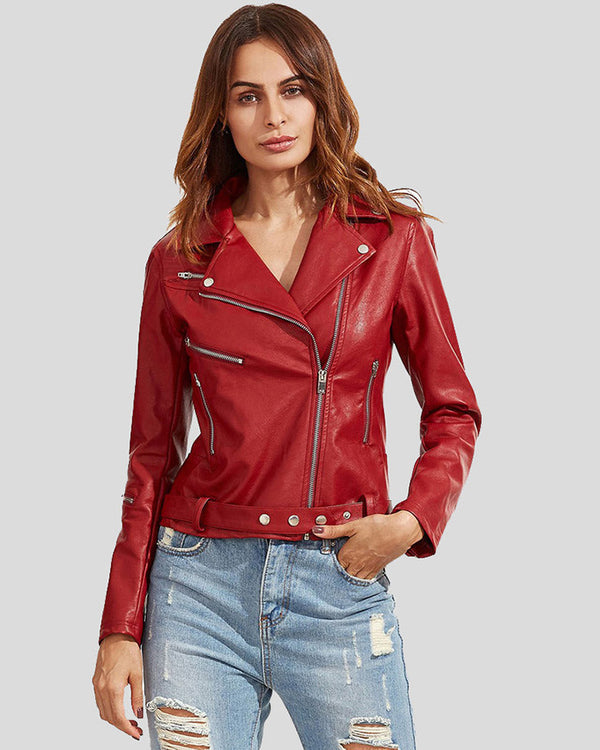 Womens Leather Biker Jackets - Buy Motorcycle Leather Jackets For Women ...