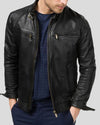 biker leather jacket giovanni black 1
