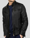 biker leather jacket giovanni black 2