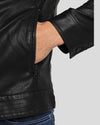 Ceallach Black Racer Leather Jacket