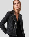 Ophelia Black Biker Leather Jacket