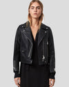 Ophelia Black Biker Leather Jacket