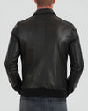 kingston black bomber leather jacket 3