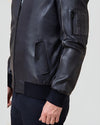 Kayden Black Bomber Leather Jacket 3