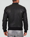 black bomber leather jacket jero mens 3