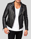 Victor Black Quilted Leather Jacket