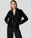 Tallula Black Motorcycle Suede Leather Jacket